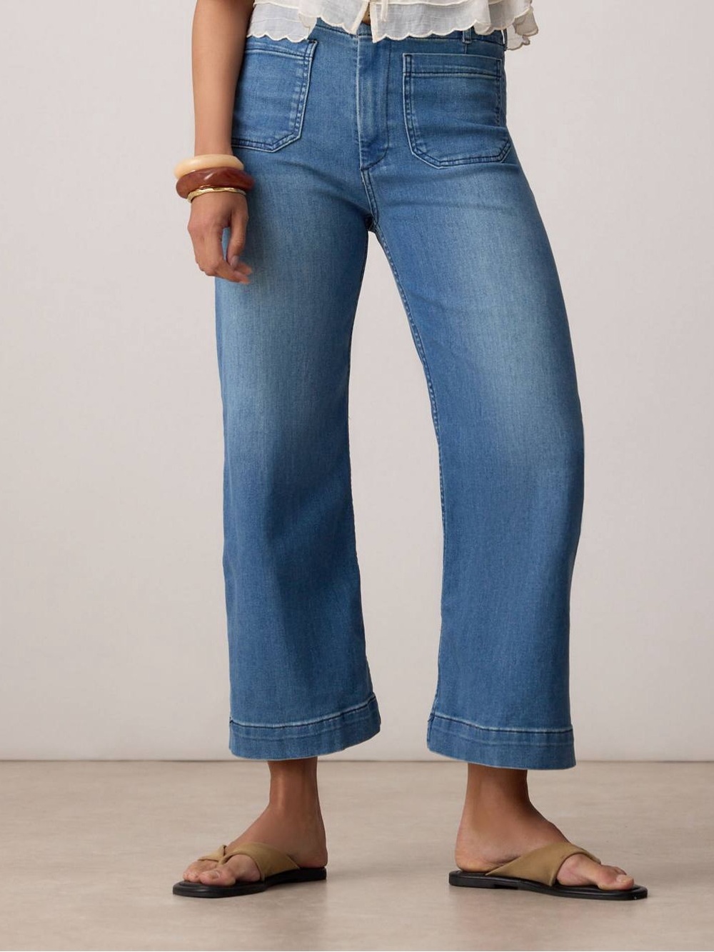 Maeve Anthropologie Colette Wide-Leg Crop Jeans Size 18